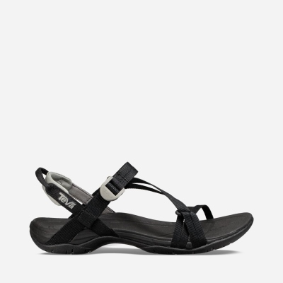 Teva Sirra - Women's Teva Hiking Sandals - Black | India (AMVH04763)